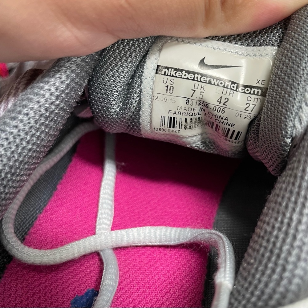 Nike Air Zoom Pegasus 33 Womens Size 10 Gray Pink Running Shoes Sneakers - Picture 13 of 13